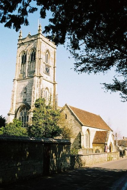 The 15th-century stone tower of St Gregory's parish church, Marnhull
